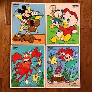 Set of Four Playskool WoodmPuzzles